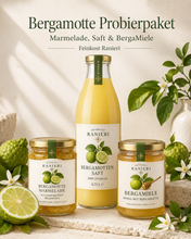 Laden Sie das Bild in den Galerie-Viewer, Bergamotte Probierpaket aus Kalabrien – Marmelade, Saft & BergaMiele