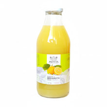 Laden Sie das Bild in den Galerie-Viewer, Bergamottensaft in 0,75 l Flasche von Feinkost Ranieri, Getränke, mit gelber Bergamotte und grünen Blättern auf Etikett