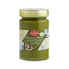 Laden Sie das Bild in den Galerie-Viewer, Feinkost Ranieri Pistazien-Pesto aus Sizilien in 190g Glas, cremige grüne Pesto mit Pistazien, ideal für Pasta und Antipasti

