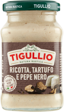 Laden Sie das Bild in den Galerie-Viewer, Feinkost Ranieri Pesto Ricotta mit Trüffel und schwarzem Pfeffer in 190g Glas, cremige Feinkostspezialität mit Trüffelaroma
