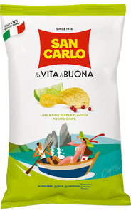 San Carlo più gusto Limette & rosa Pfeffer Chips  50 g