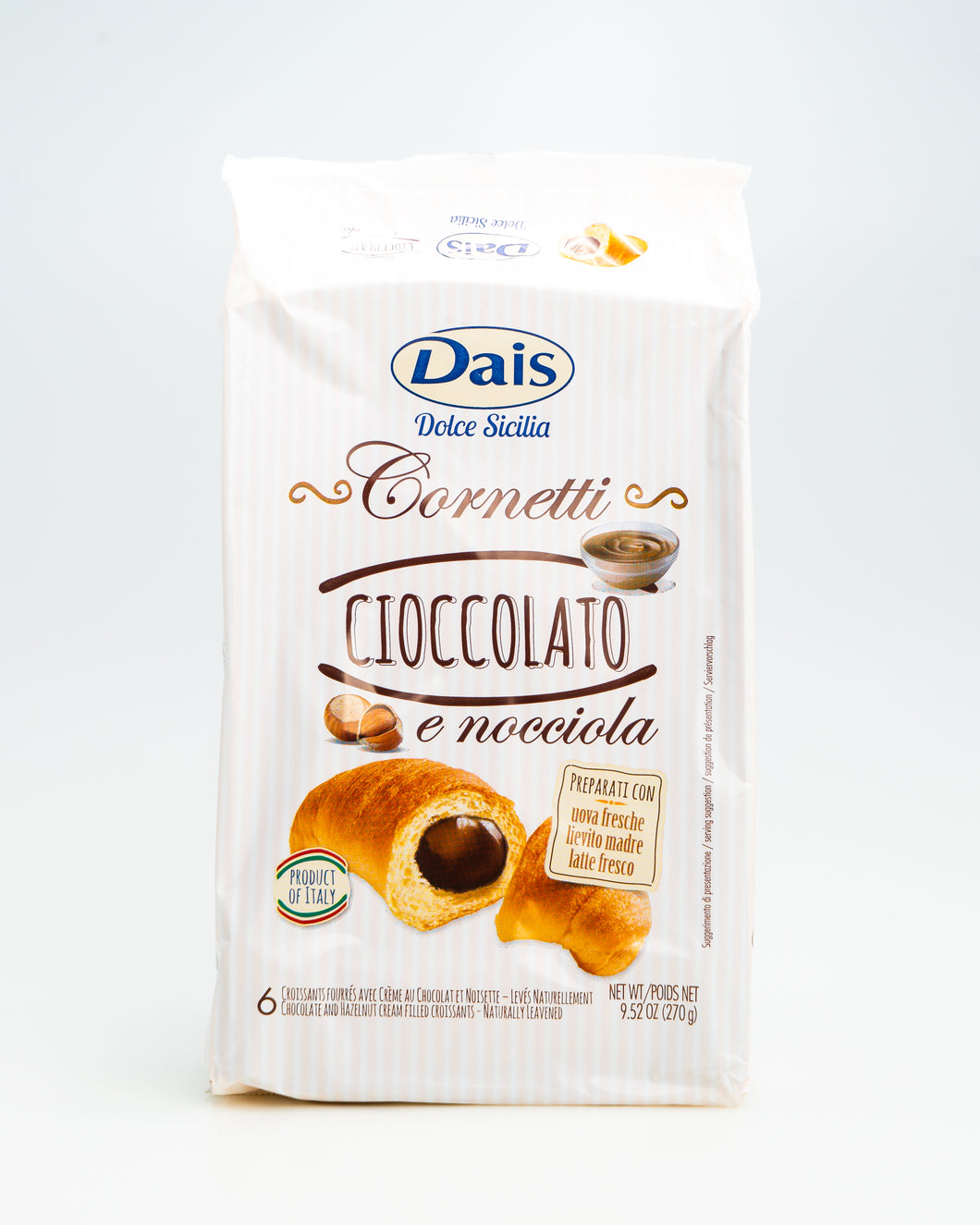 Cornetti cioccolato e nocciola (Croissants mit Schokolade und Haselnuss)